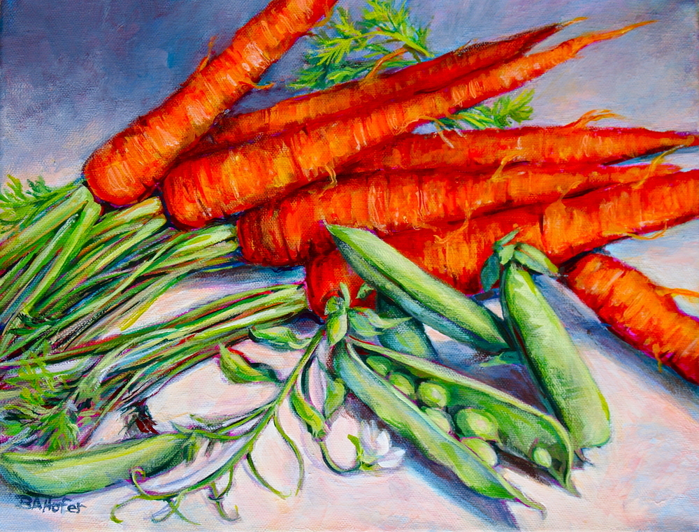 Barb Hofer Fine Art - Still life - Peas and Carrots